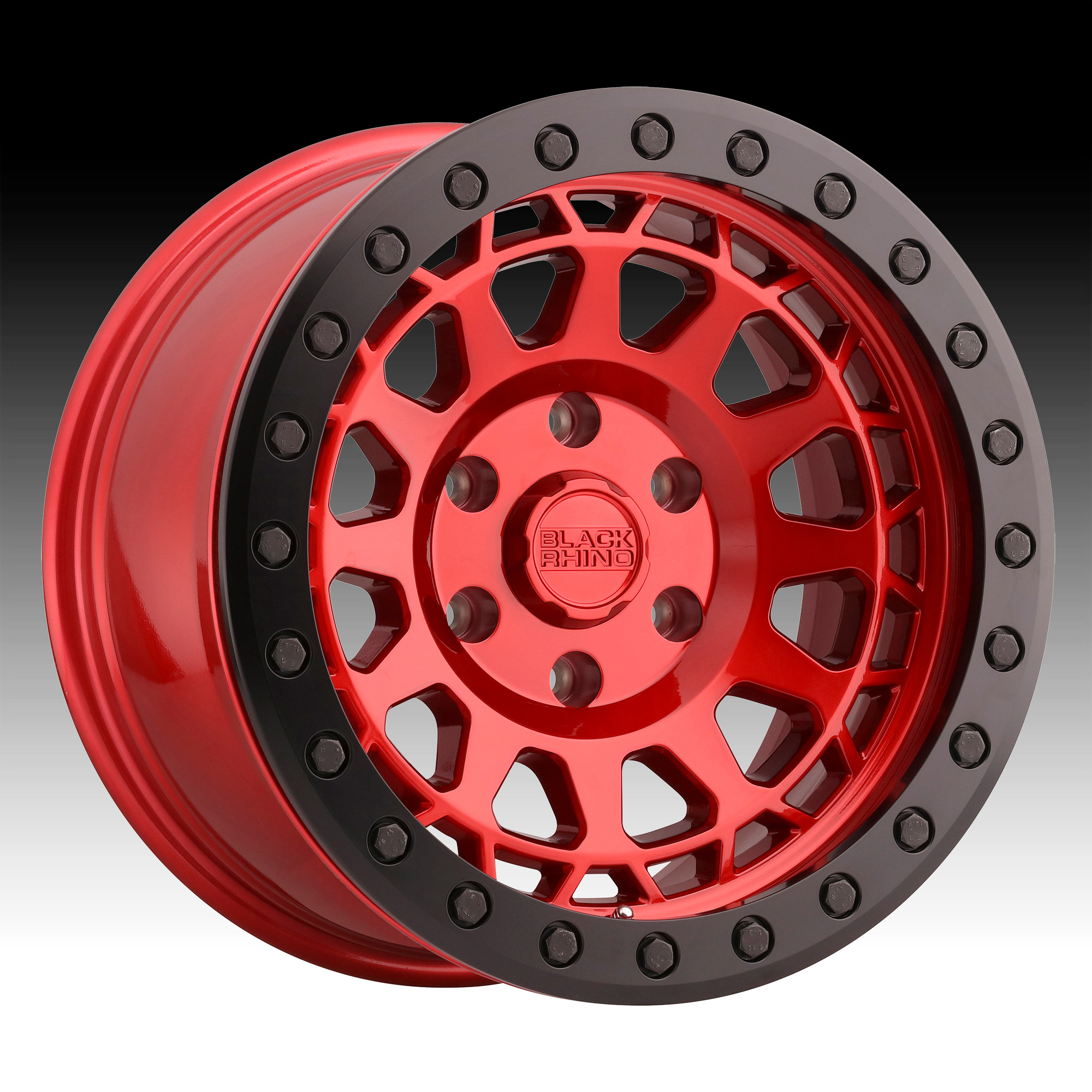 Black Rhino Primm Beadlock Candy Red Custom Truck Wheels - Primm